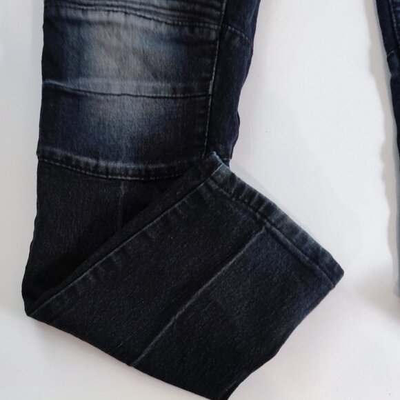 Encrypted jeans moto style indigo blue factory distressed men's size 30X32 - Picture 10 of 14